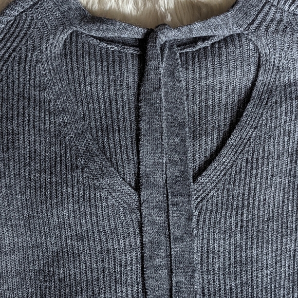 EUC J. Crew Open Tie Back Alpaca Blend Sweater Dress in Gray - Picture 14 of 16